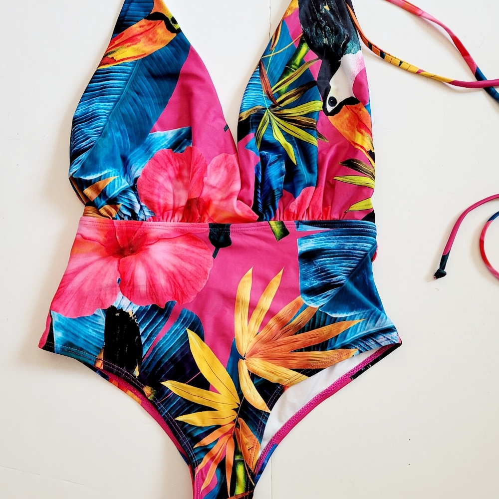 NWOT Tropical one-piece - Picture 5 of 9